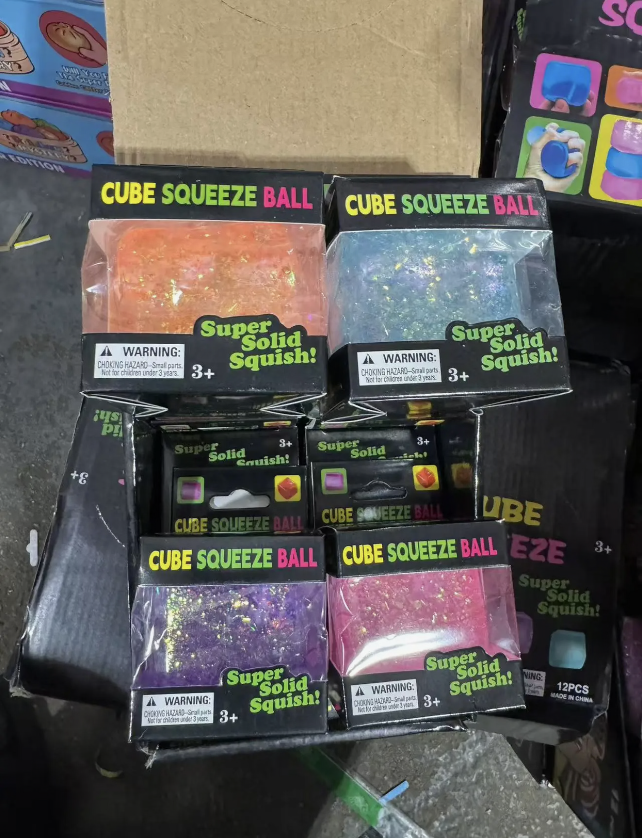 Glitter Squishy Cube – Super Solid Sensory Fidget Toy