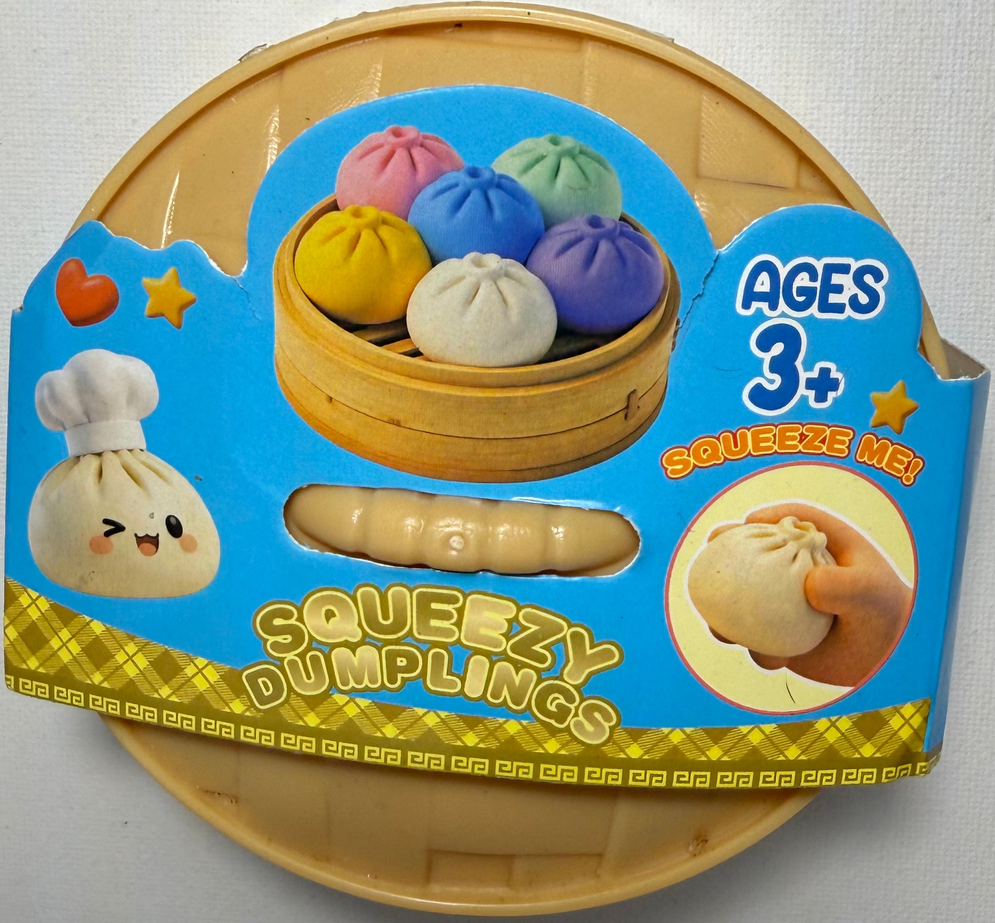 Classic Dumpling Squishy in Reusable Basket